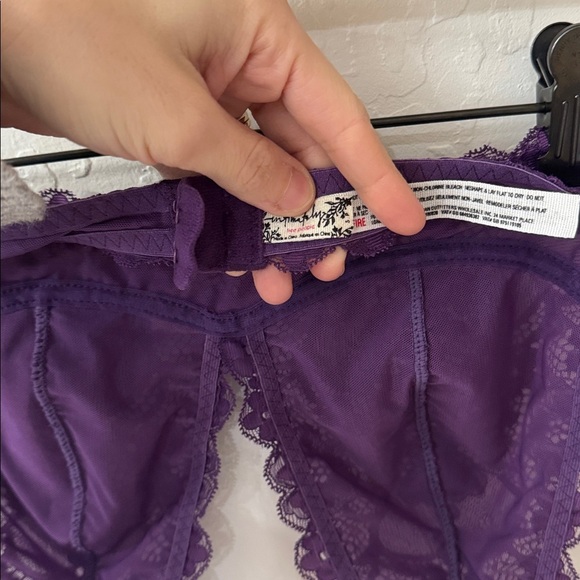 Free People Intimately Purple Last Dance Lace Halter Bralette Small - Picture 6 of 6